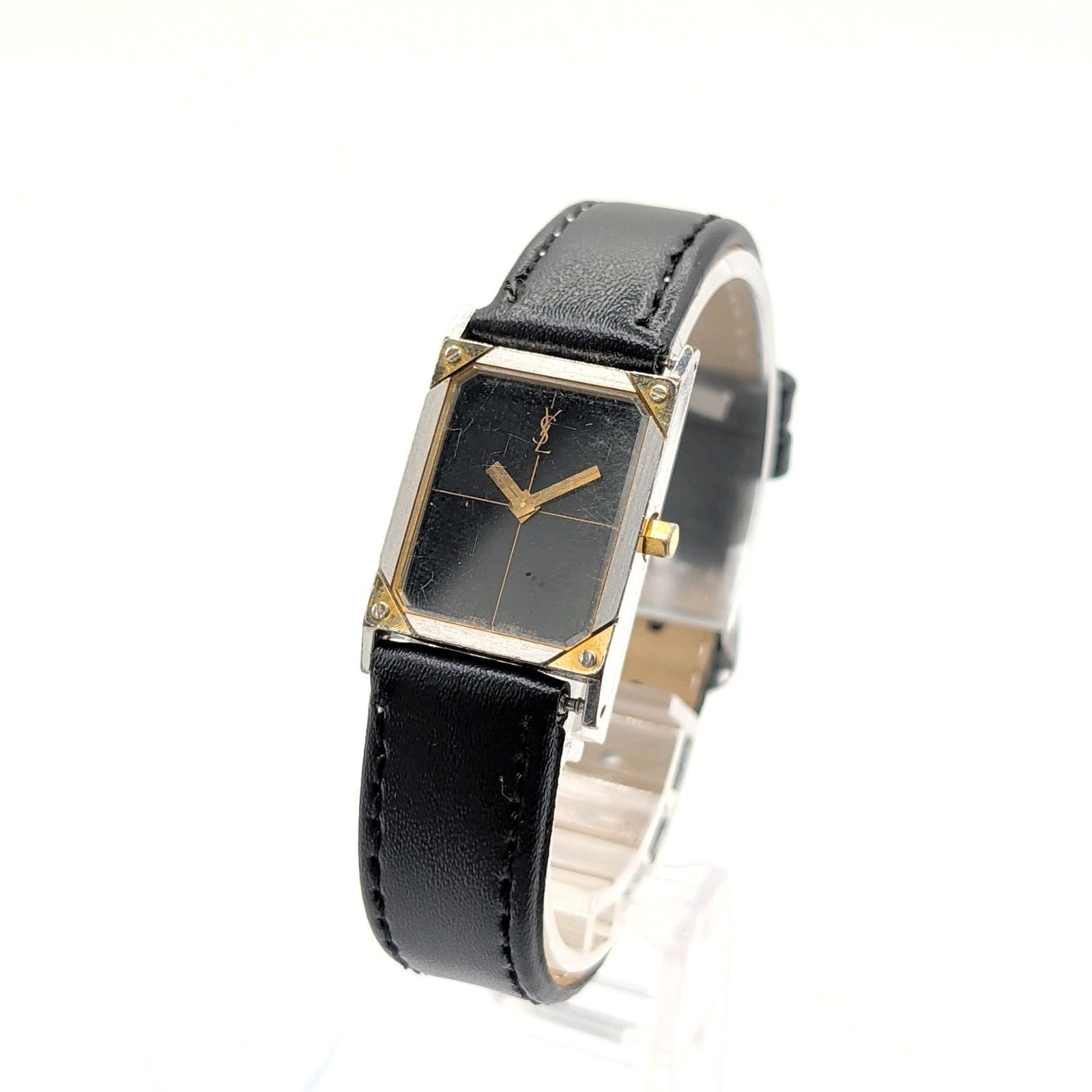 Yves Saint Laurent 2200-223870 JDM Quartz Ladies Watch Silver Gold wrist 16.0cm