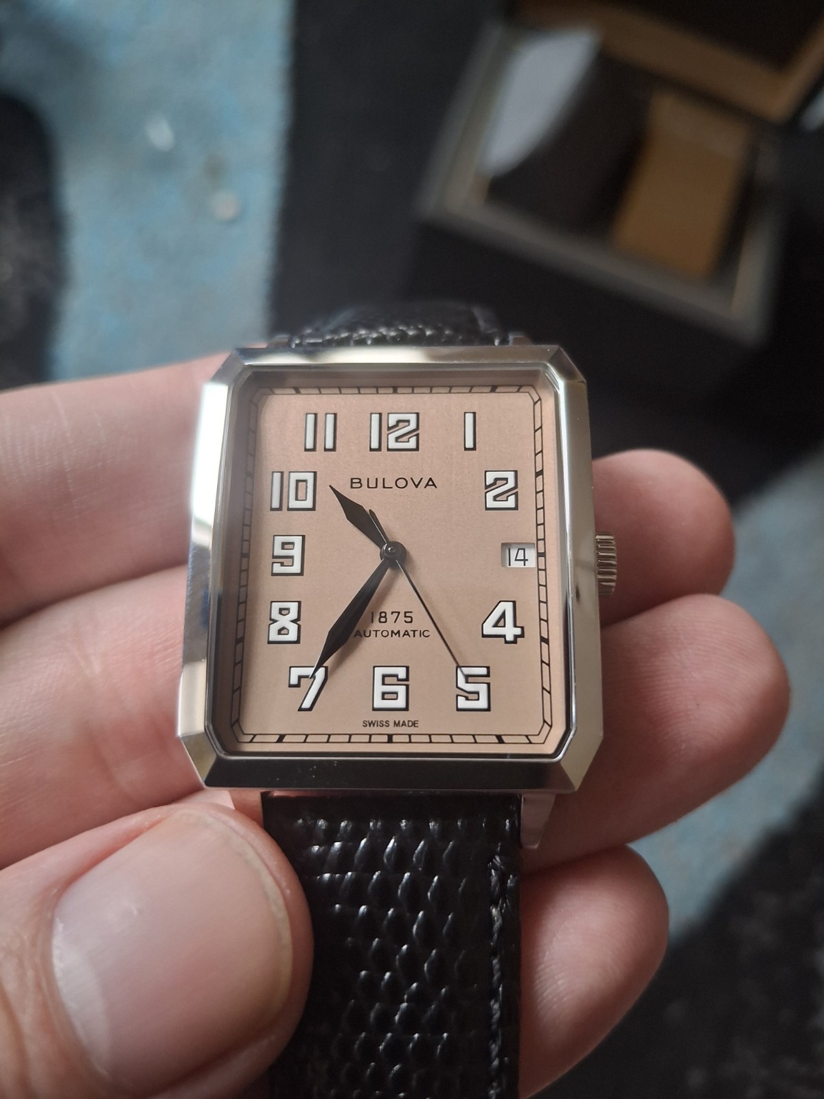 Joseph Bulova Breton 96B331 Salmon Blush Dial Swiss Made Automatic Watch 299/350
