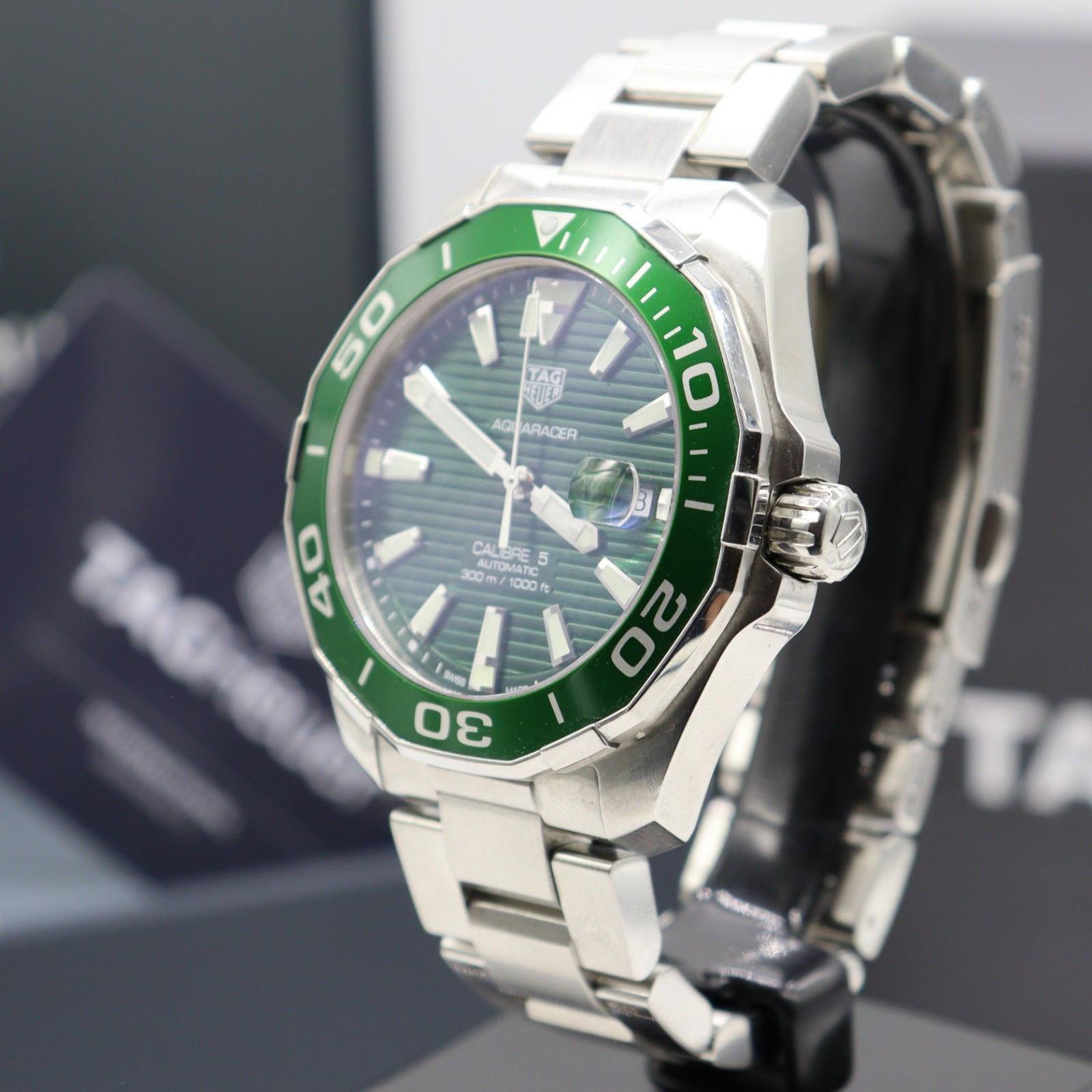 Tag Heuer Aquaracer green ‘Hulk’ automatic Cal 5 watch full set 1 year warranty