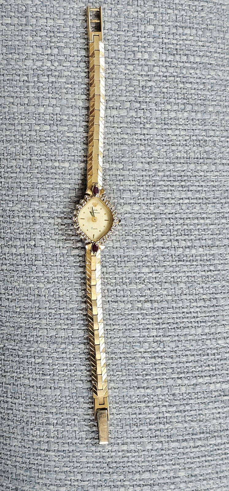 Vintage Jules Jurgensen Diamond Marquise Quartz Women’s Watch – New Battery