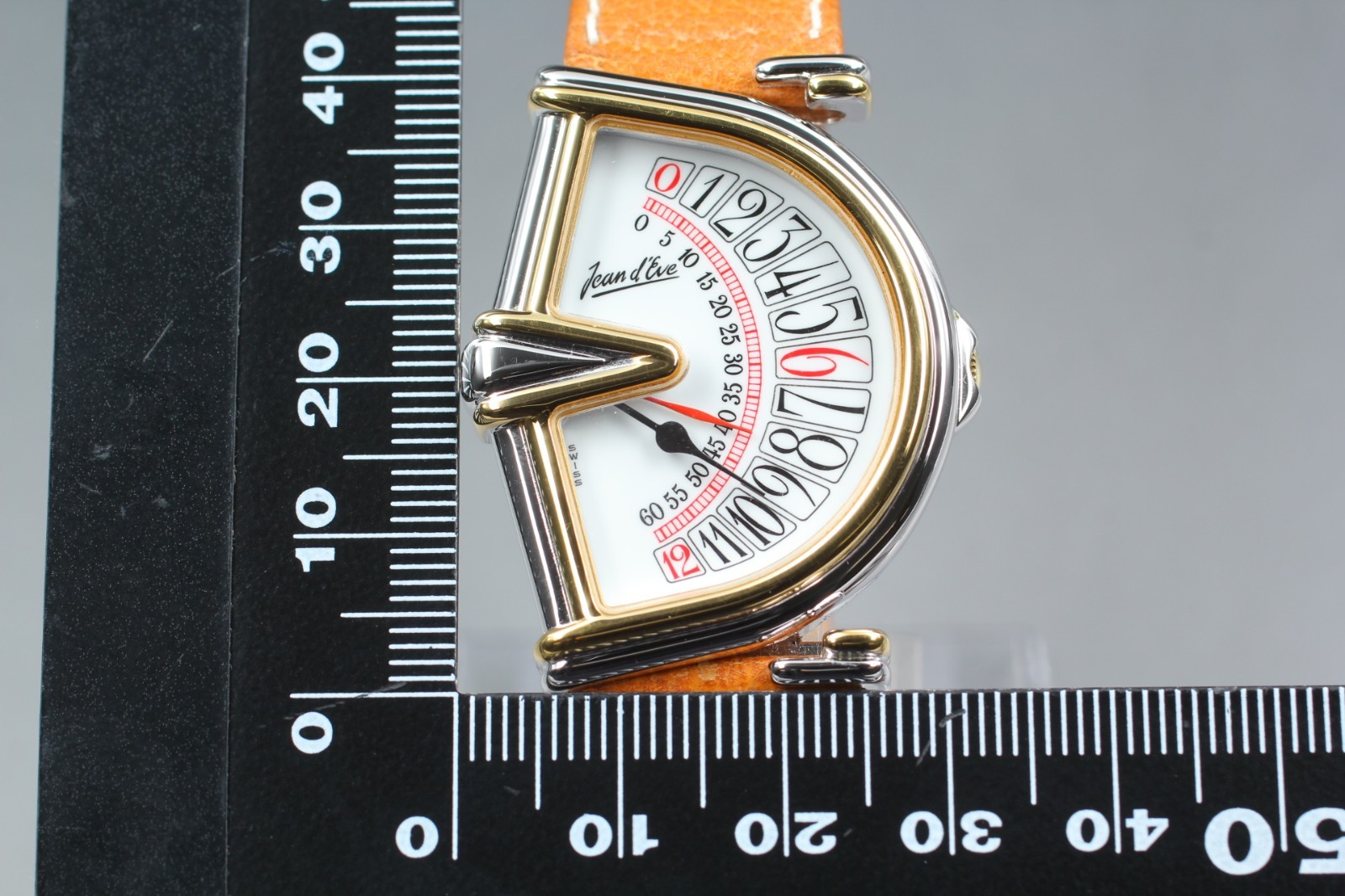 【Mint Full Set] Jean D’Eve Large Sectora Jump Hour Retrograde 31mm Quartz Watch