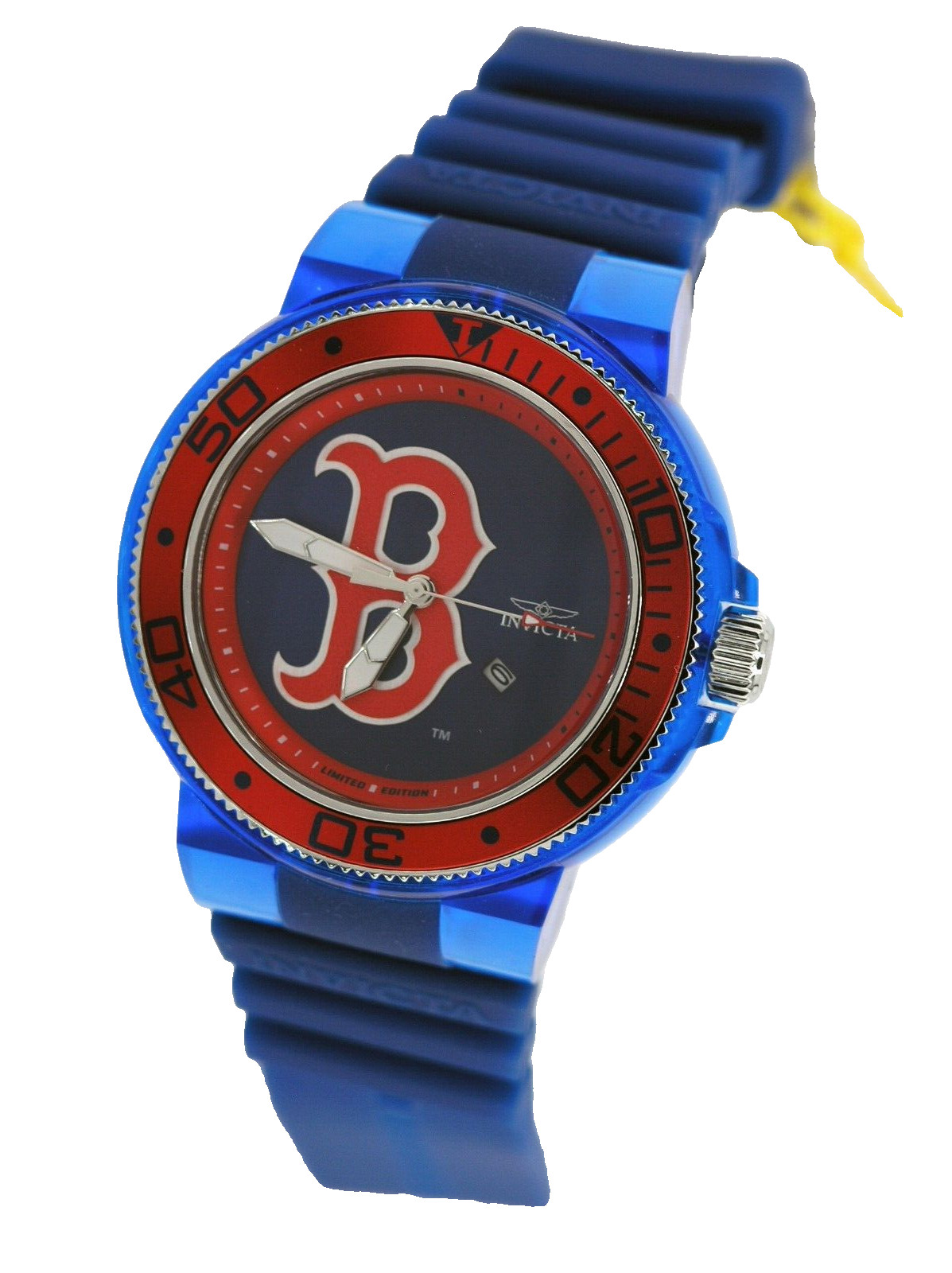 NEW INVICTA 43138 MLB BASEBALL BOSTON RED SOX WATCH QUARTZ ANATOMIC 51.5MM