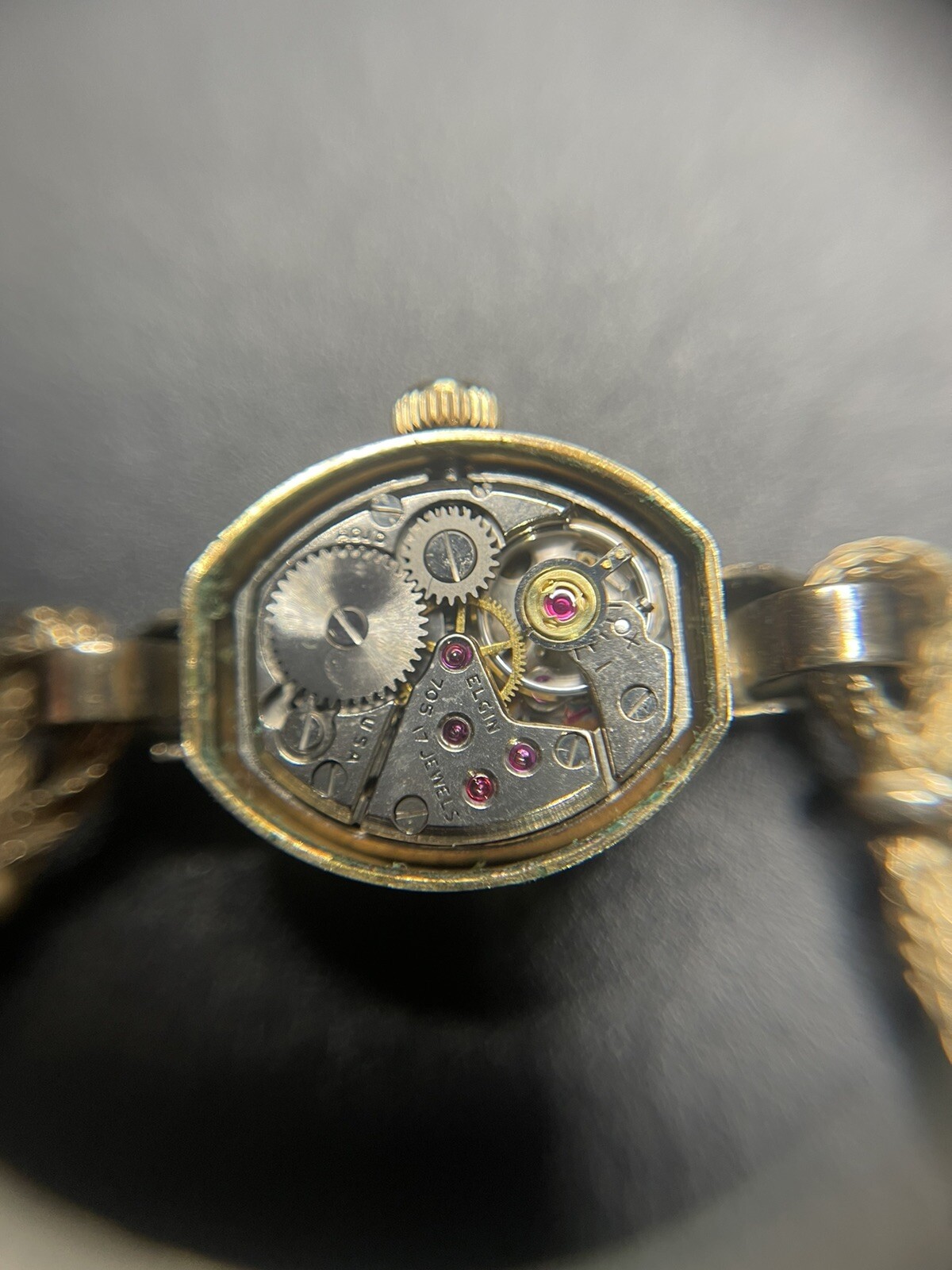 ELGIN Vintage Women watch w10krgp bezel 17 Jewels  finesse usa 1/20 10k GF Band