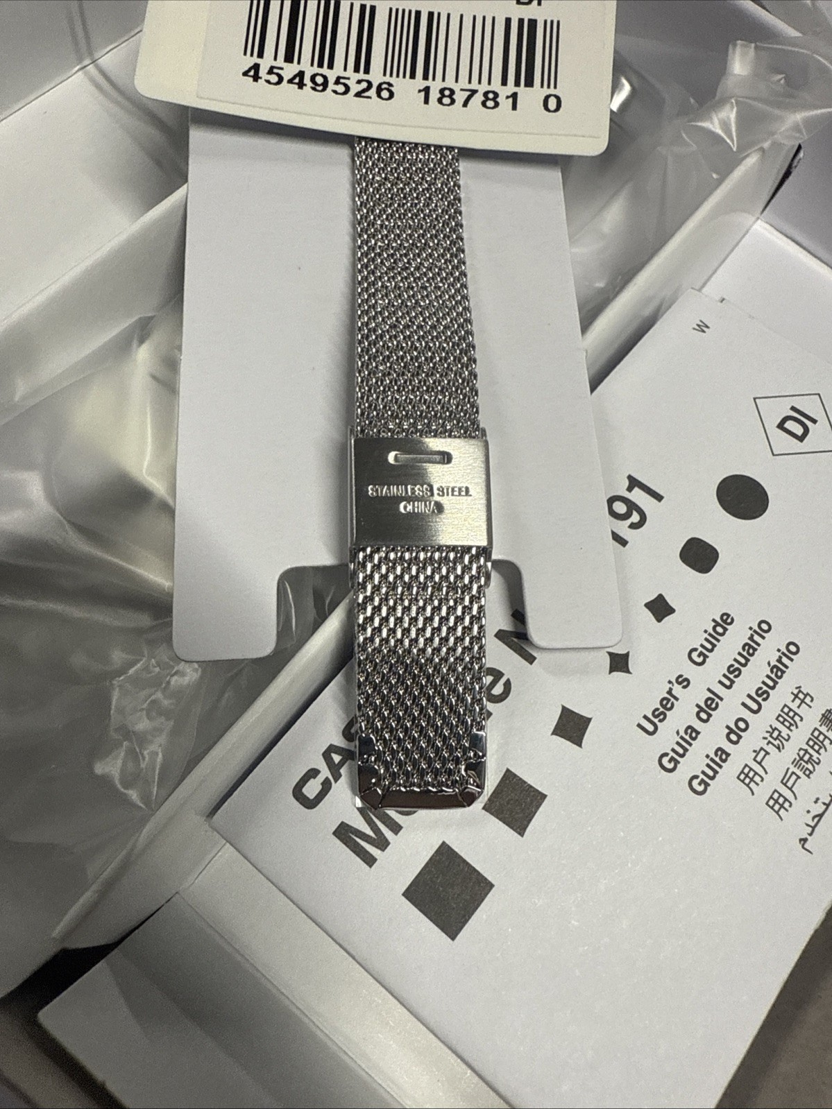 Womens Watch CASIO LA670WEM-7D Stainless Steel Mesh Gray