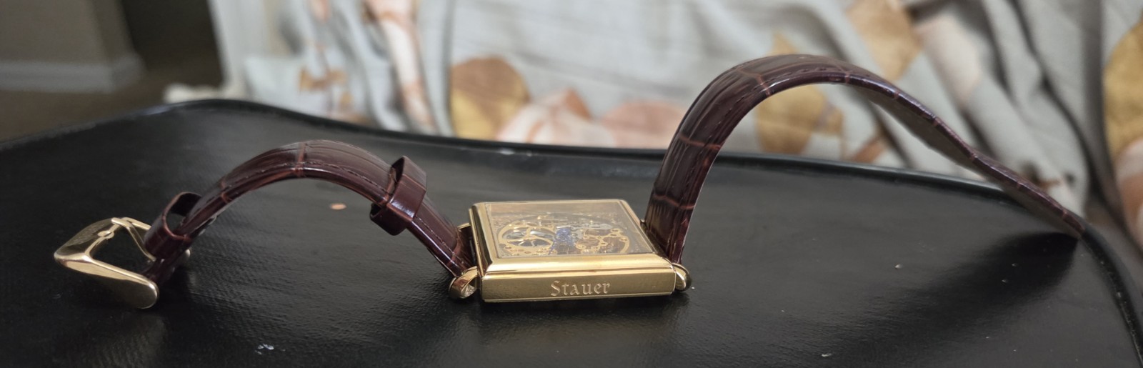 STAUER 20879 Men’s Skeleton Watch Manual Wind Keeping Time