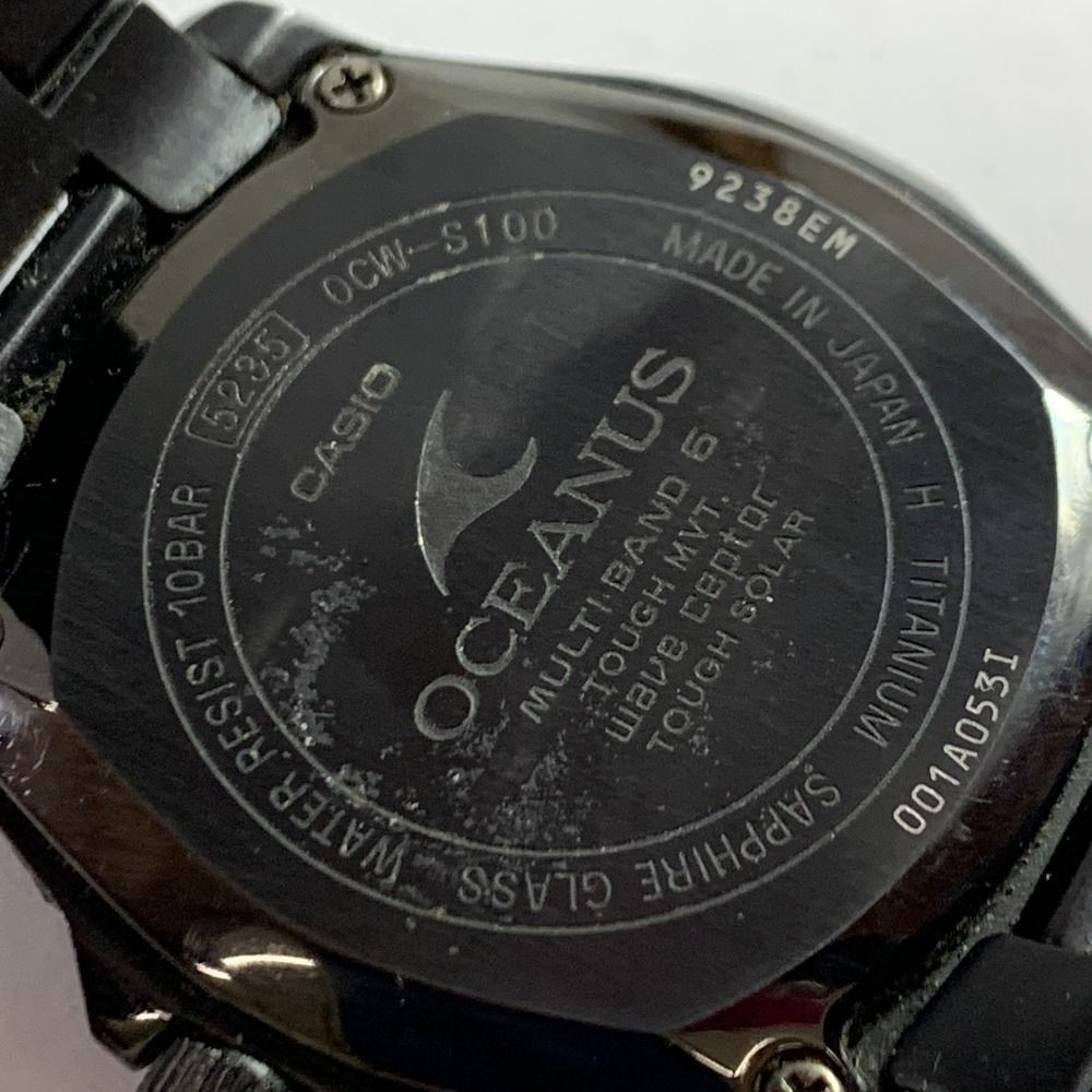 04w5276▽※CASIO OCEANUS OCW-S100B-1AJF Solar Radio Watch Titanium Band Smart