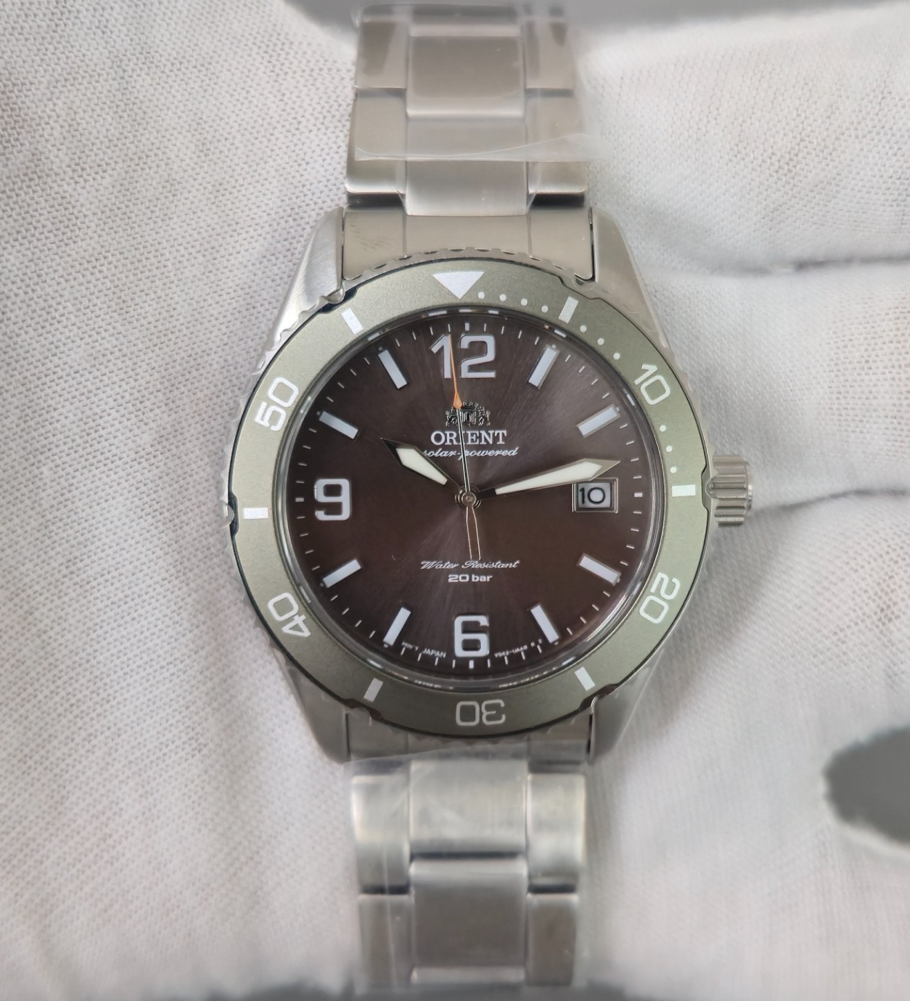 Orient Mako Solar Diver RA-WJ0004Y Brown Dial 39.9mm New Full Set Men’s Watch