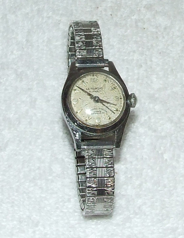 Vintage Working LE MARQUE 17 Jewels Incabloc Ladies Wristwatch with Flex Band