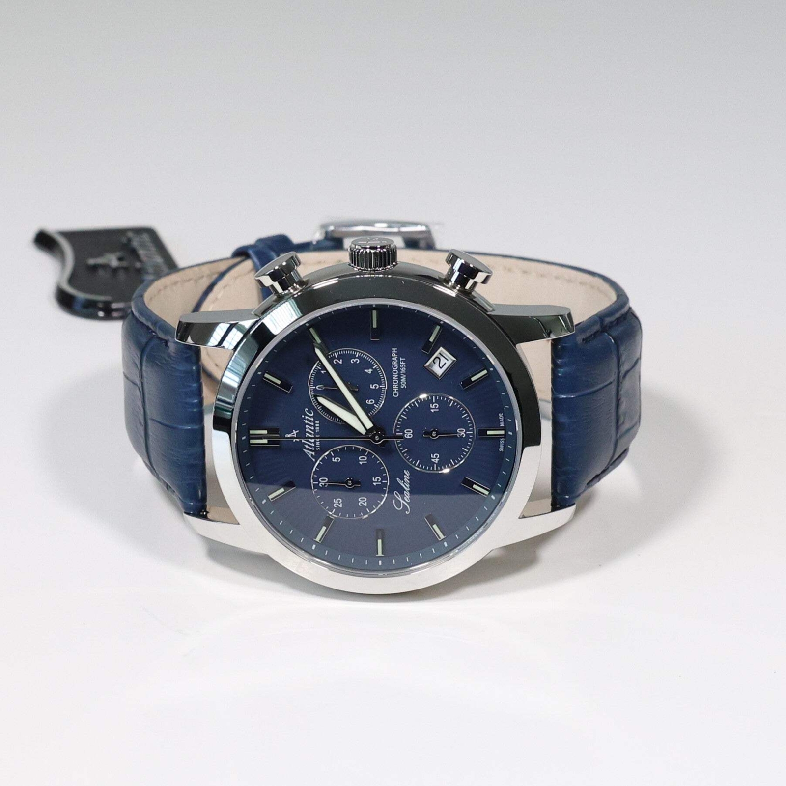 Atlantic Sealine Stainless Steel Blue Dial Men’s Chronograph Watch 62450.41.51