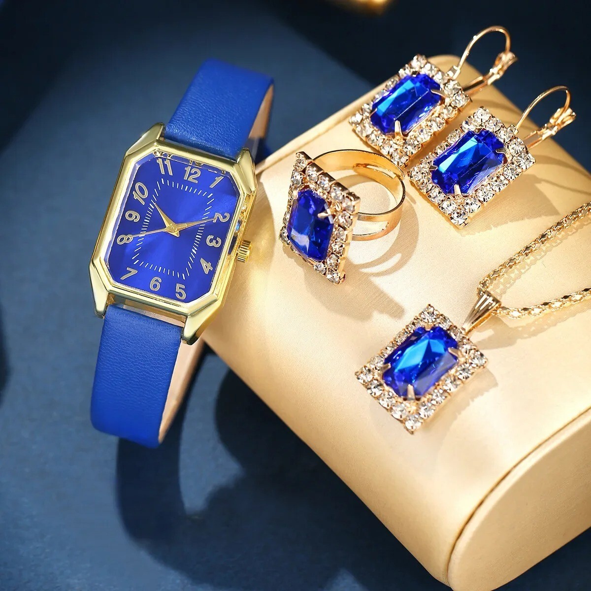 6/5/1PCS Luxury Fashion Square Women’s Watches Brand Ladies Quartz Wristwatch Je