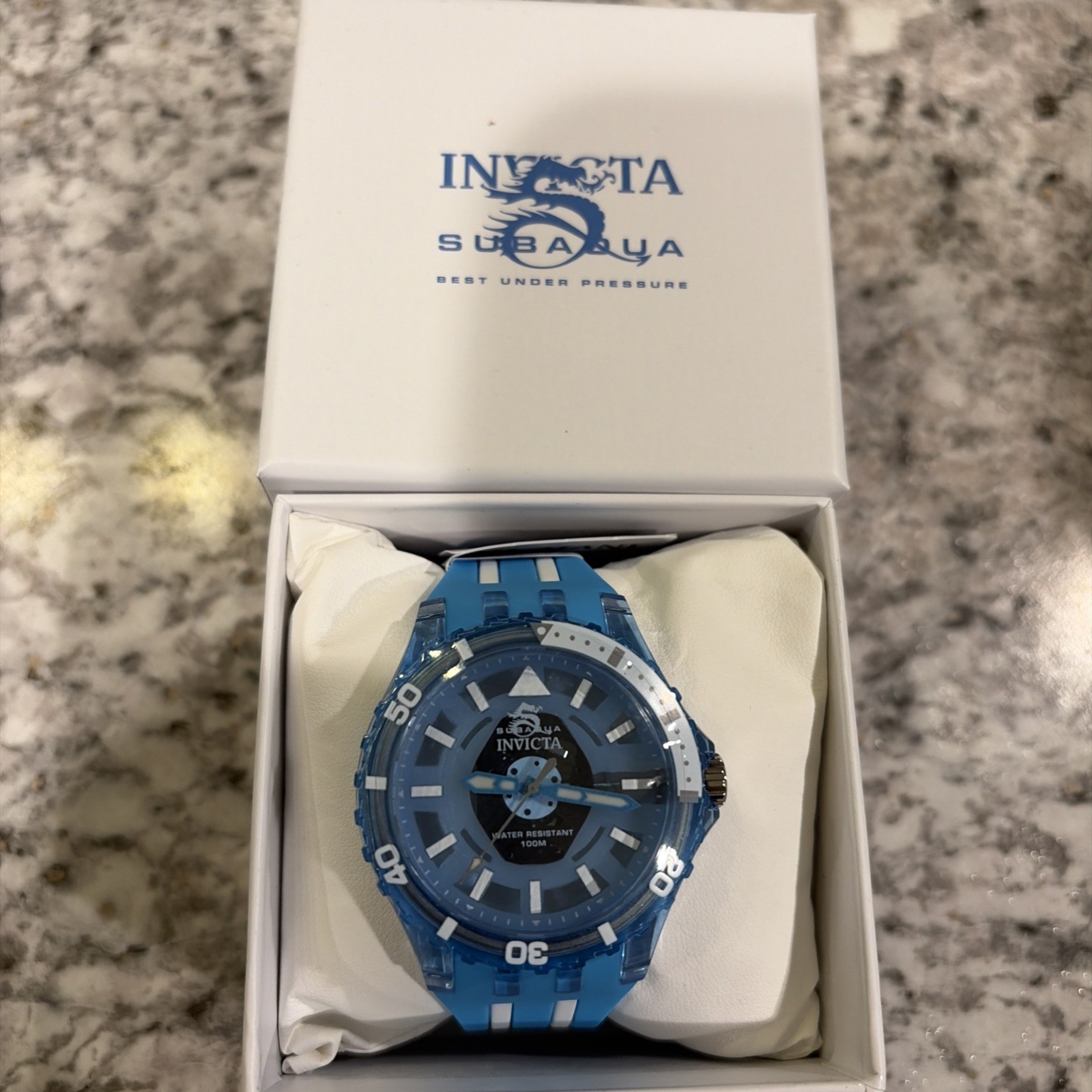 Invicta men’s Watch Subaqua Chromamode. 44mm Blue/White Silicon 69449