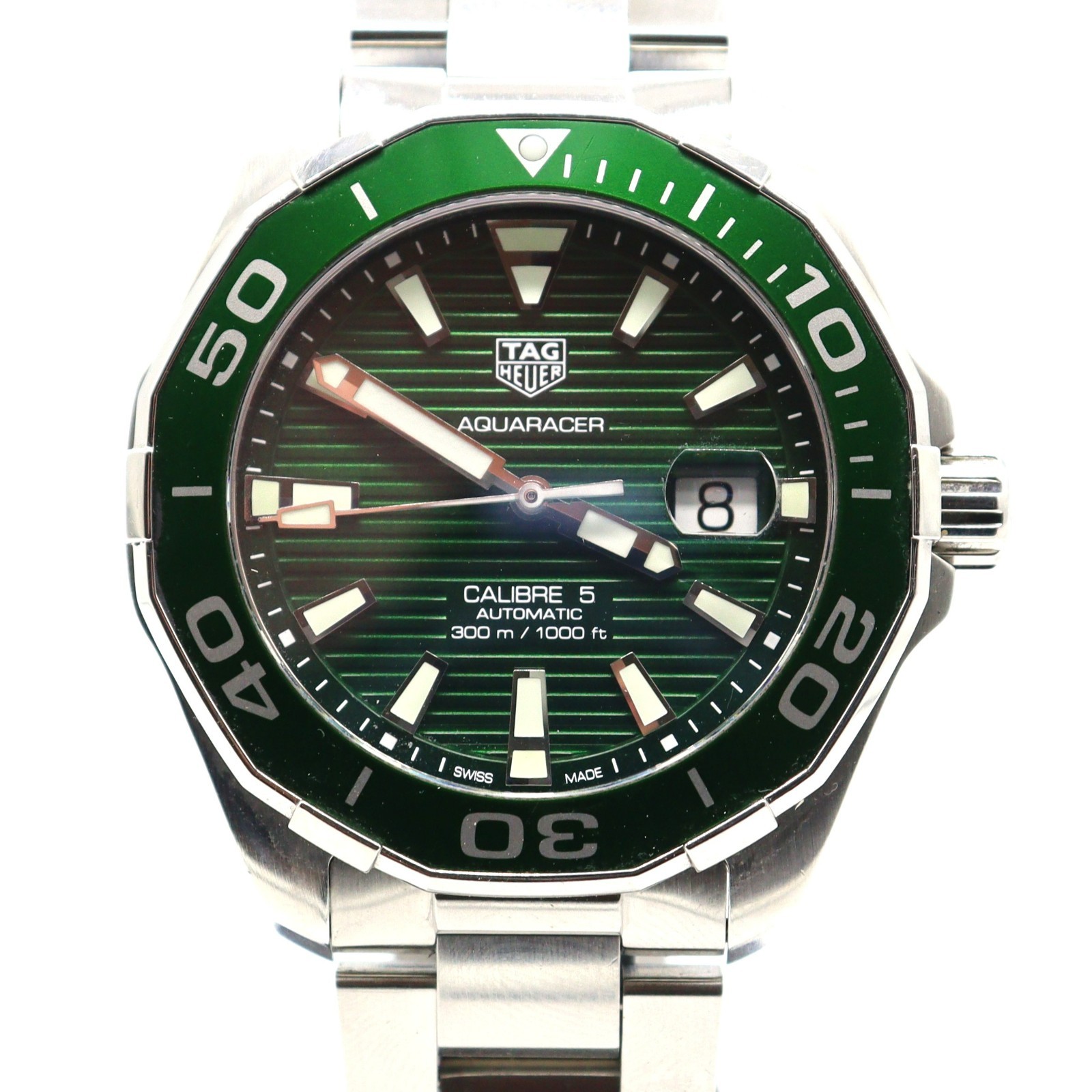 Tag Heuer Aquaracer green ‘Hulk’ automatic Cal 5 watch full set 1 year warranty