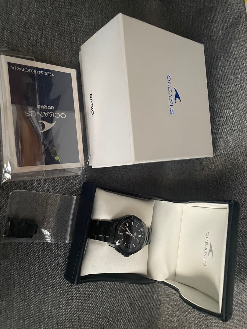 Casio Oceanus OCW-S100B-1AJF Black Titanium Radio Solar Men’s Watch in Box