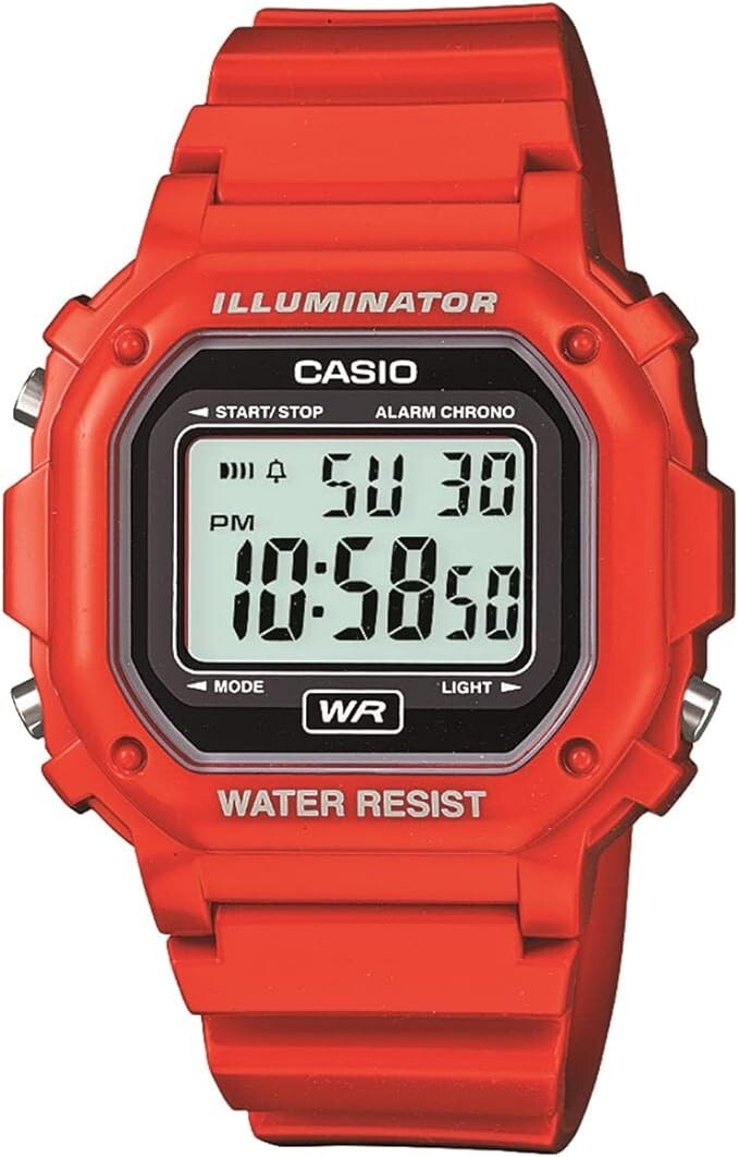 CASIO STANDARD F-108WHC-1AJF -7BJF -4AJF digital Men Watch Red White Black