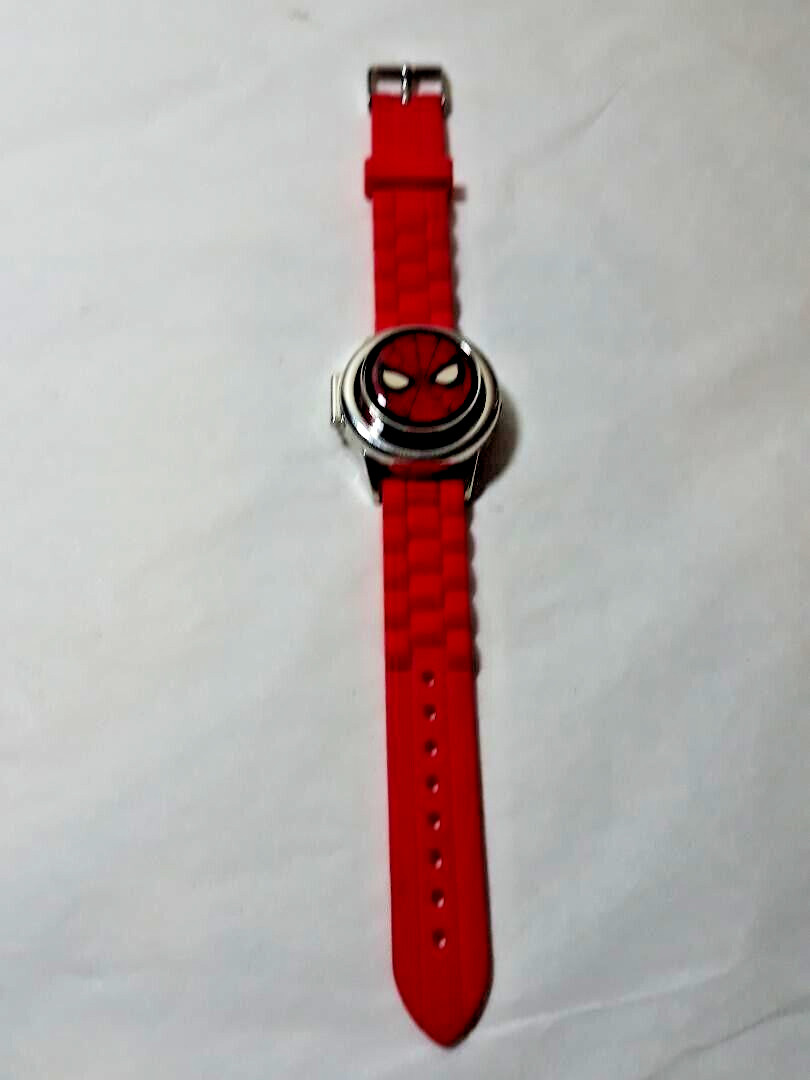 Marvel Spider-Man Unisex Children’s Watch with Metallic Spinner Top ~ WORKS