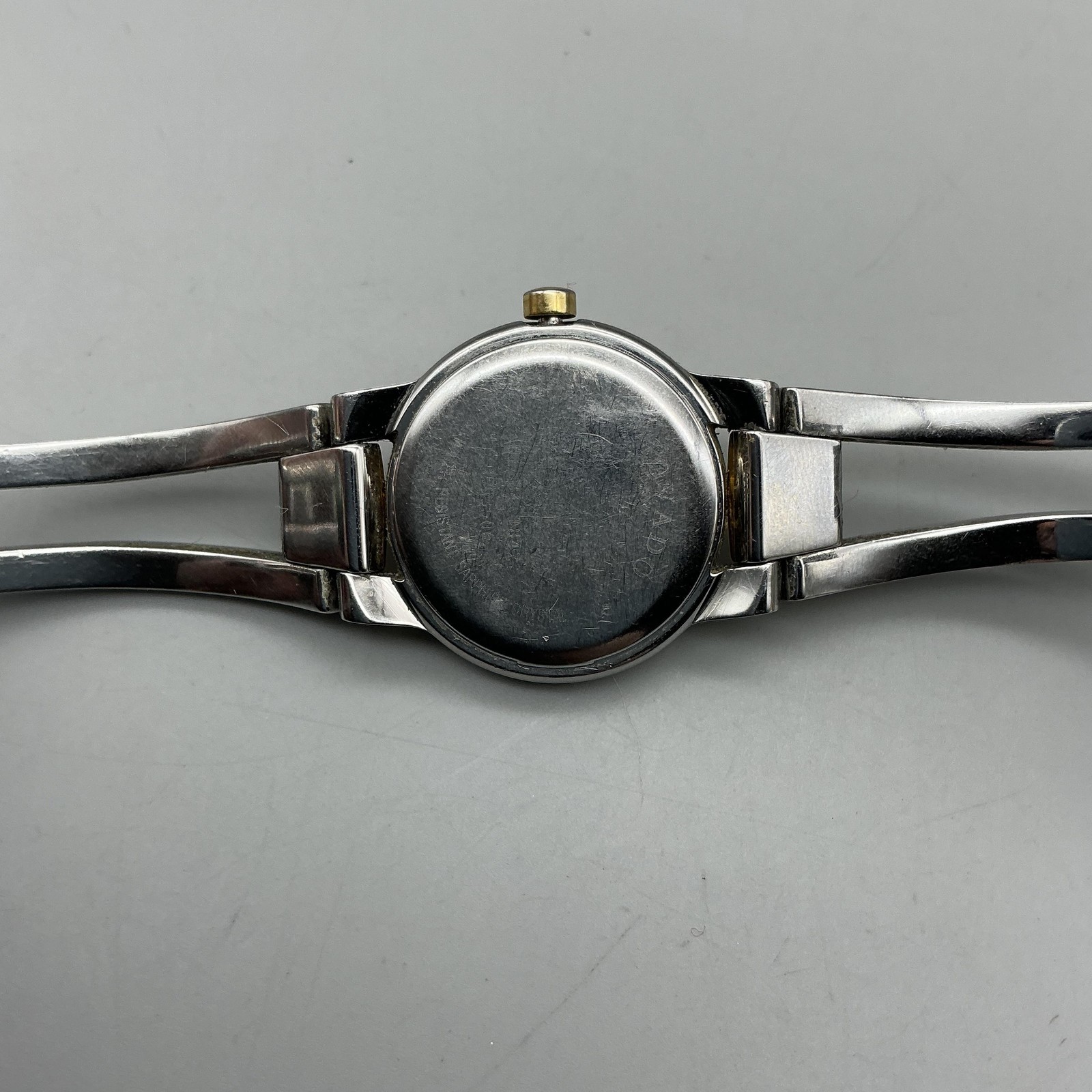 Movado Amorosa Womens Watch 24mm Black Dial Two Tone Swiss New Battery 6.5″