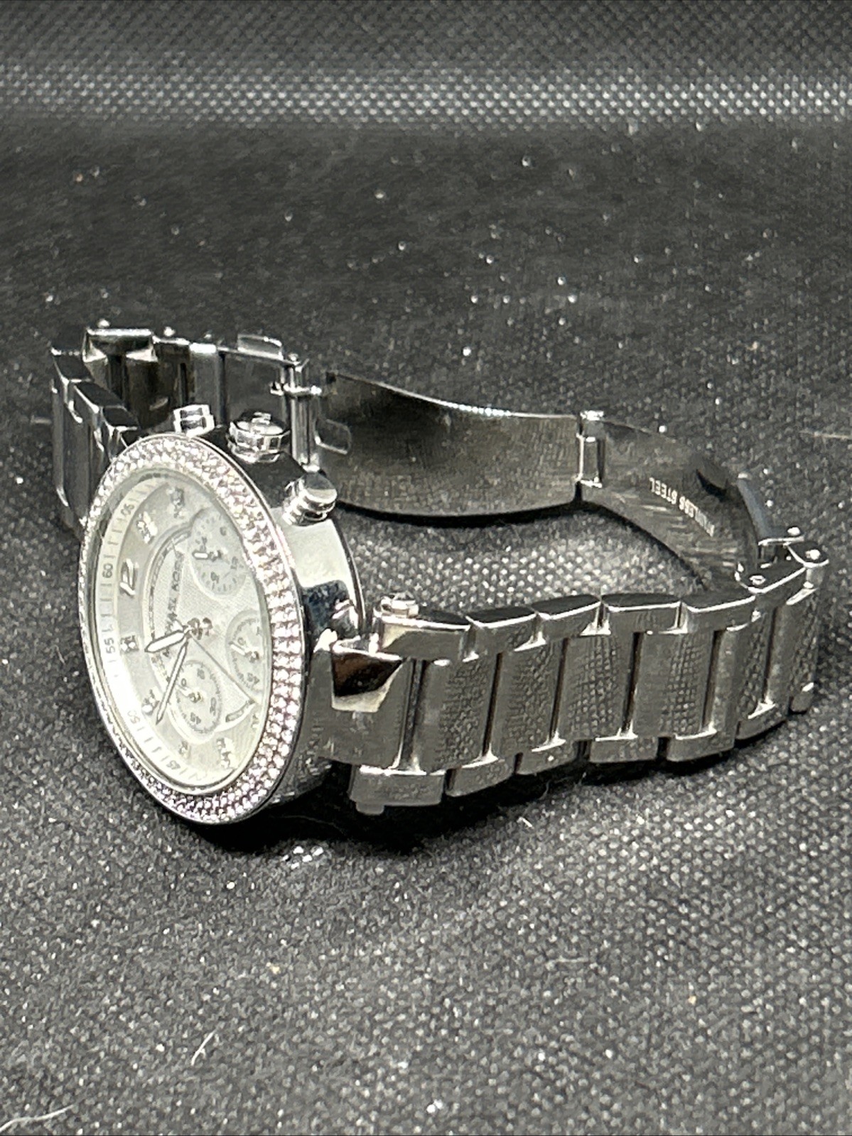 Michael Kors Parker Crystal Pave Chronograph Wristwatch MK5353 ~ SS-275