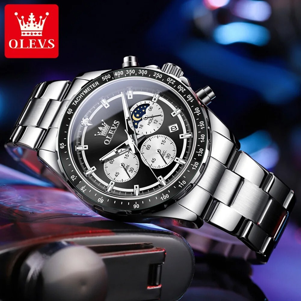 Waterproof Quartz Luminous Watch OLEVS Luxury Business Date Men’s Men Strap