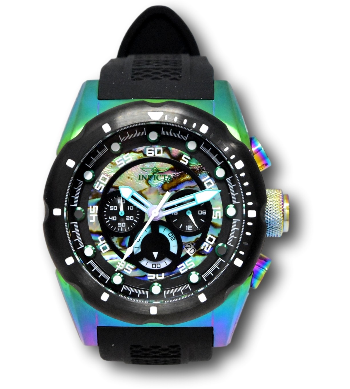 Invicta Speedway Men’s 50mm Abalone Dial Rainbow Iridescent Chrono Watch 41562