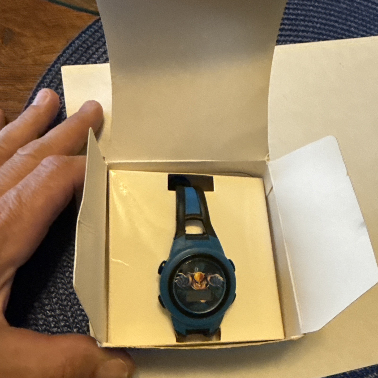 MARVEL X-MEN WOLVERINE DIGITAL WRISTWATCH 2006 BLUE & BLACK BAND WATCH New
