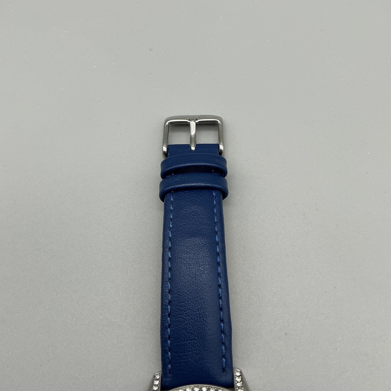 Sophie And Freda Womens Watch 38mm Moon Dial Crystals Blue Leather Band