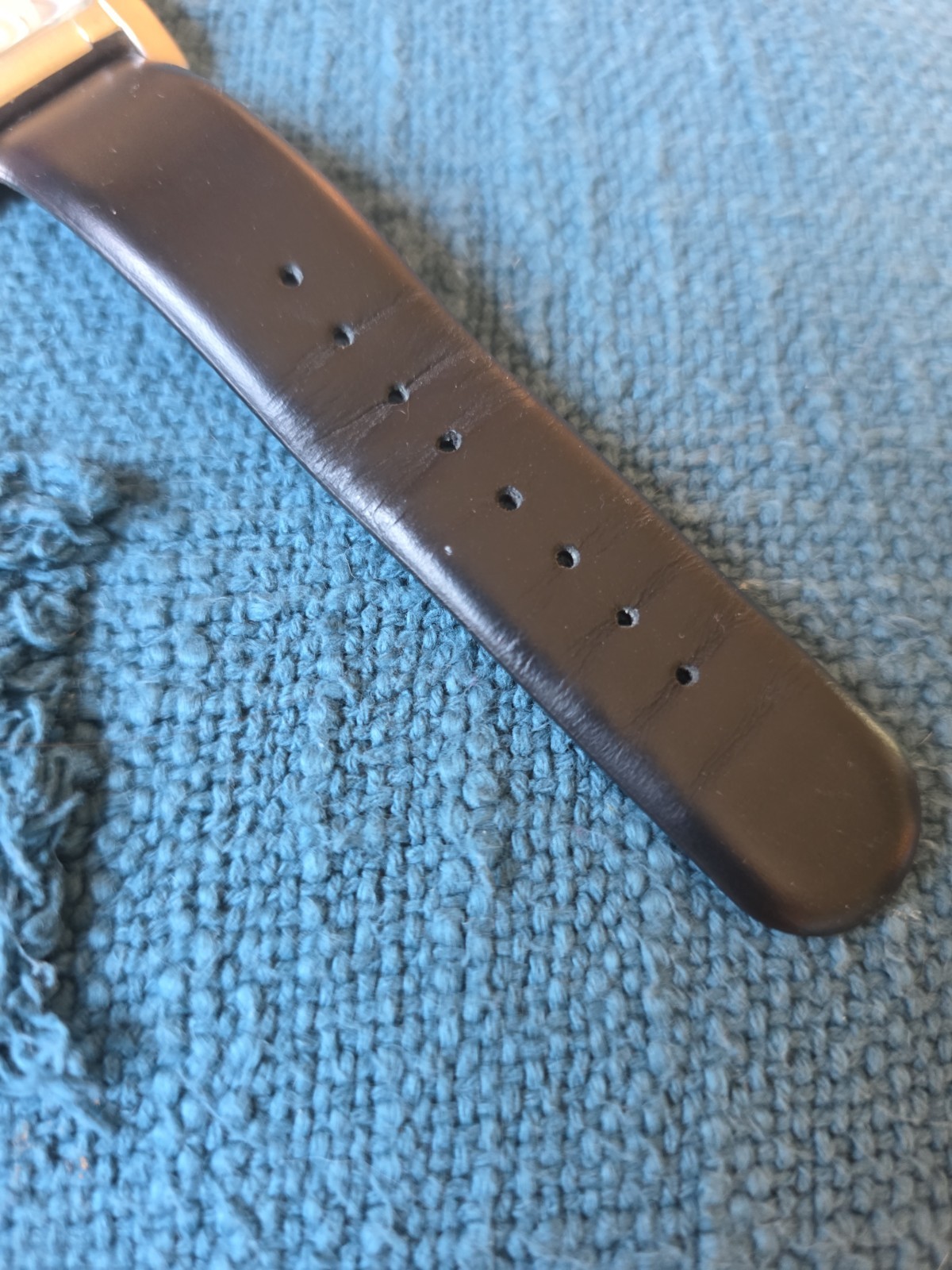 Mossimo Watch Men’s Black Leather Adjustable Band Silver Face Rectangle