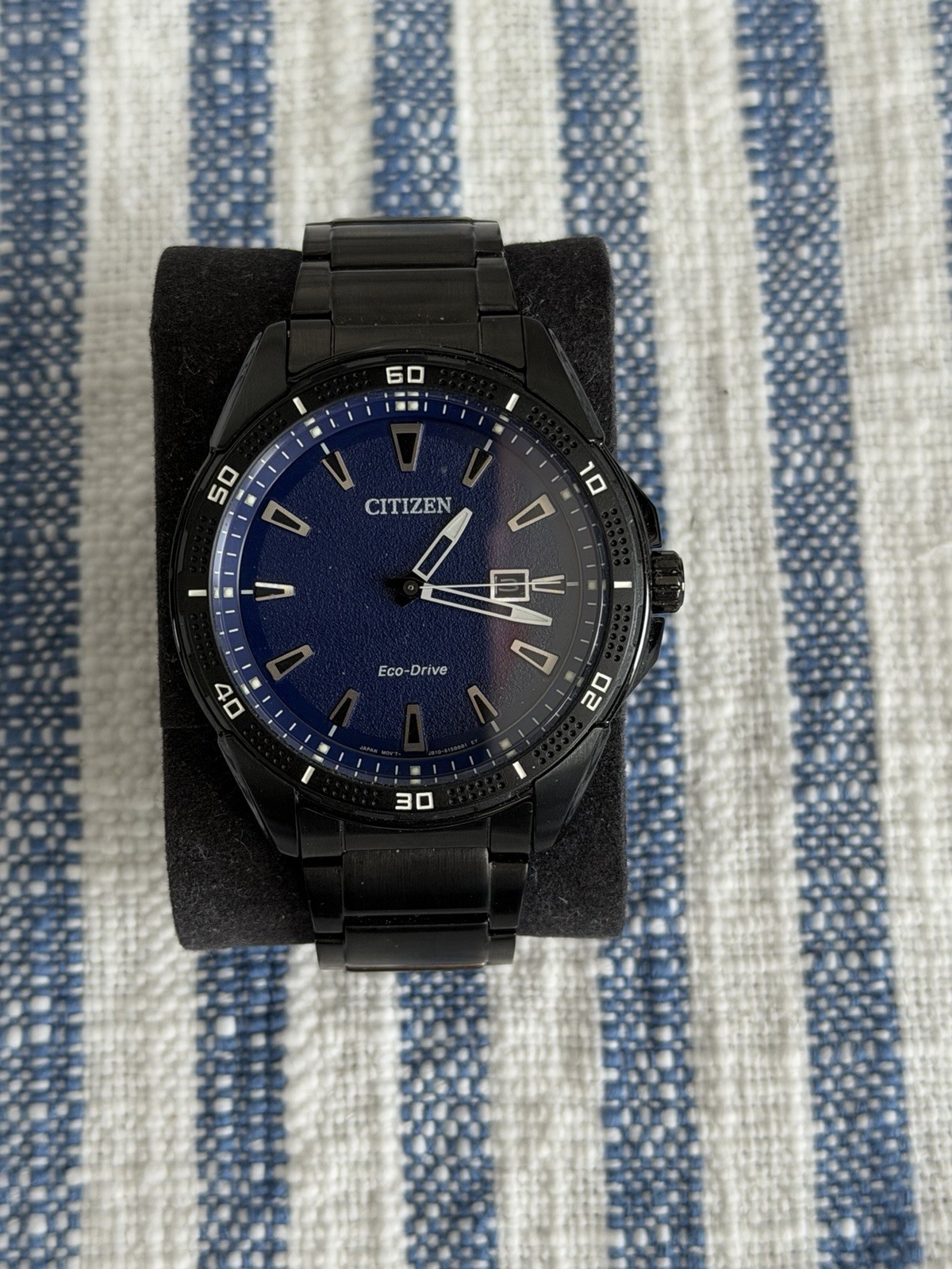 Citizen AR Eco-Drive Blue Dial Men’s Watch Black