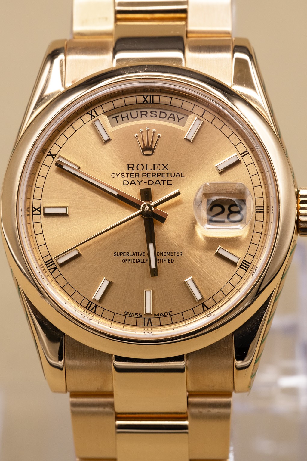 Rolex Day-Date 36 Champagne Dial with Box