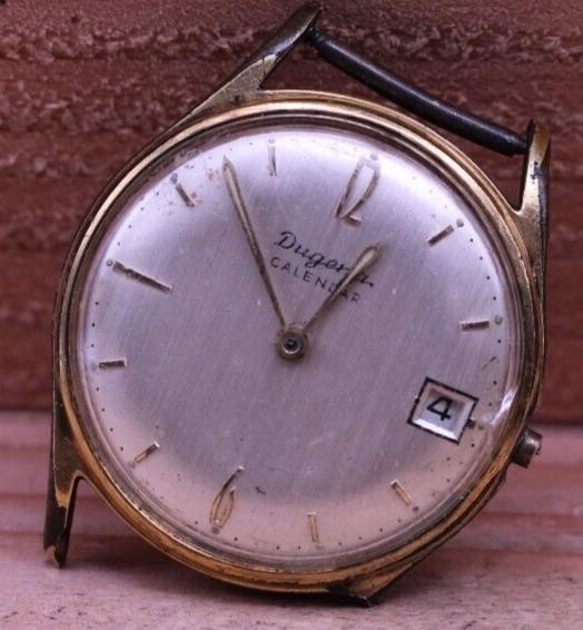 DUGENA CALENDAR CAL. OS 1064 REF. 1176 MEN’S WRIST WATCH 33.5mm FOR REPAIR (HS)
