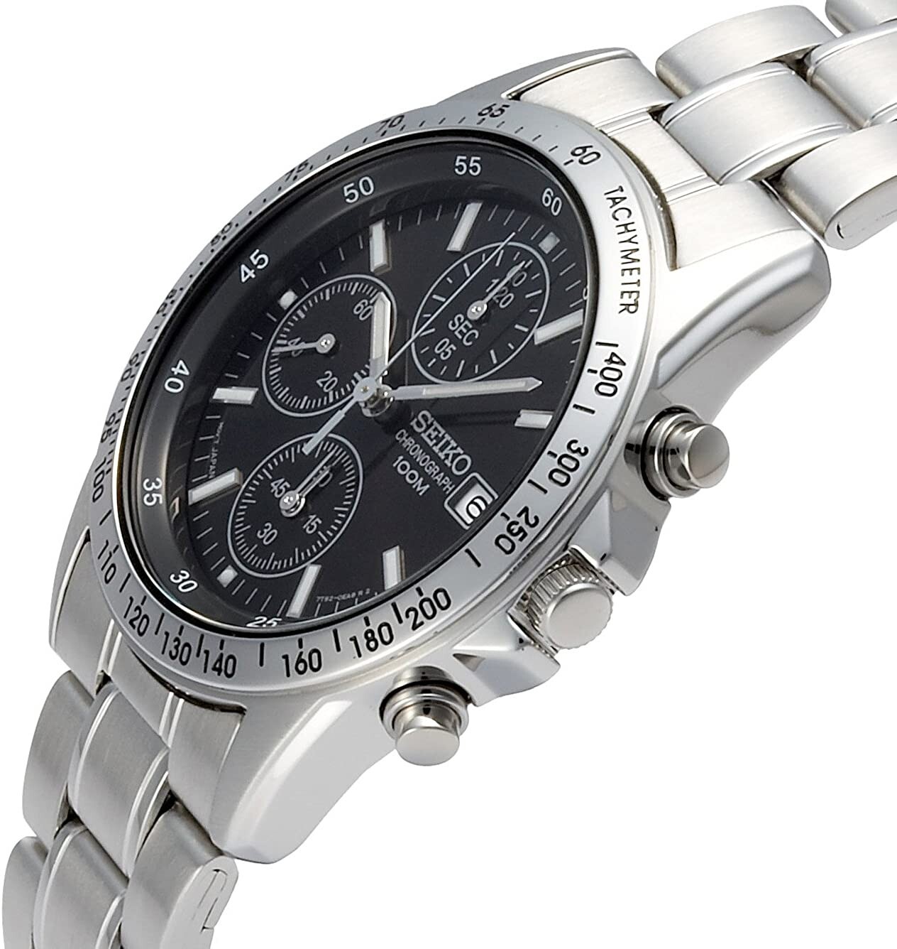 SEIKO Watch Quartz Chronograph Black Dial SND367PC Men’s