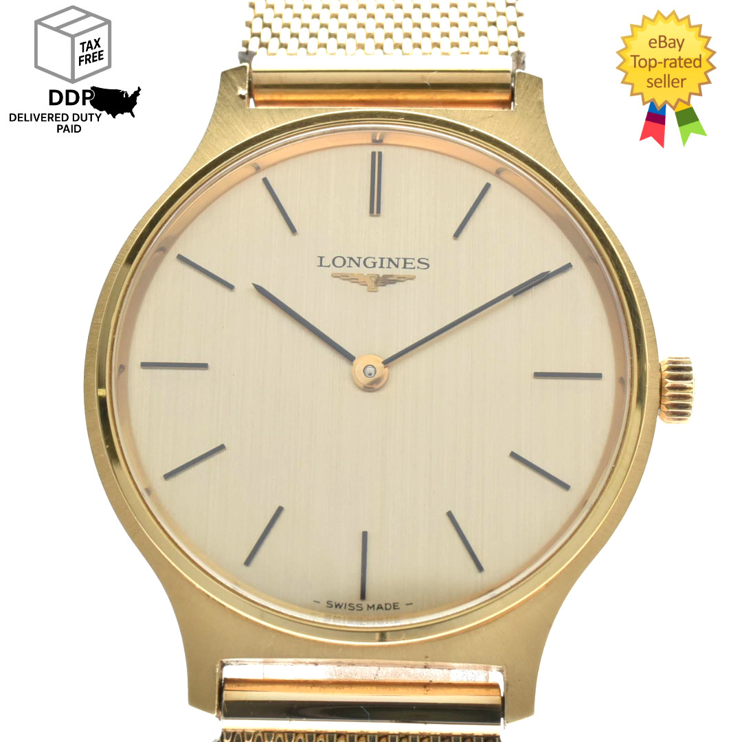 Vintage [ Near MINT ] Longines 4427 Cal.847 Gold Hand-winding Unisex watch JAPAN