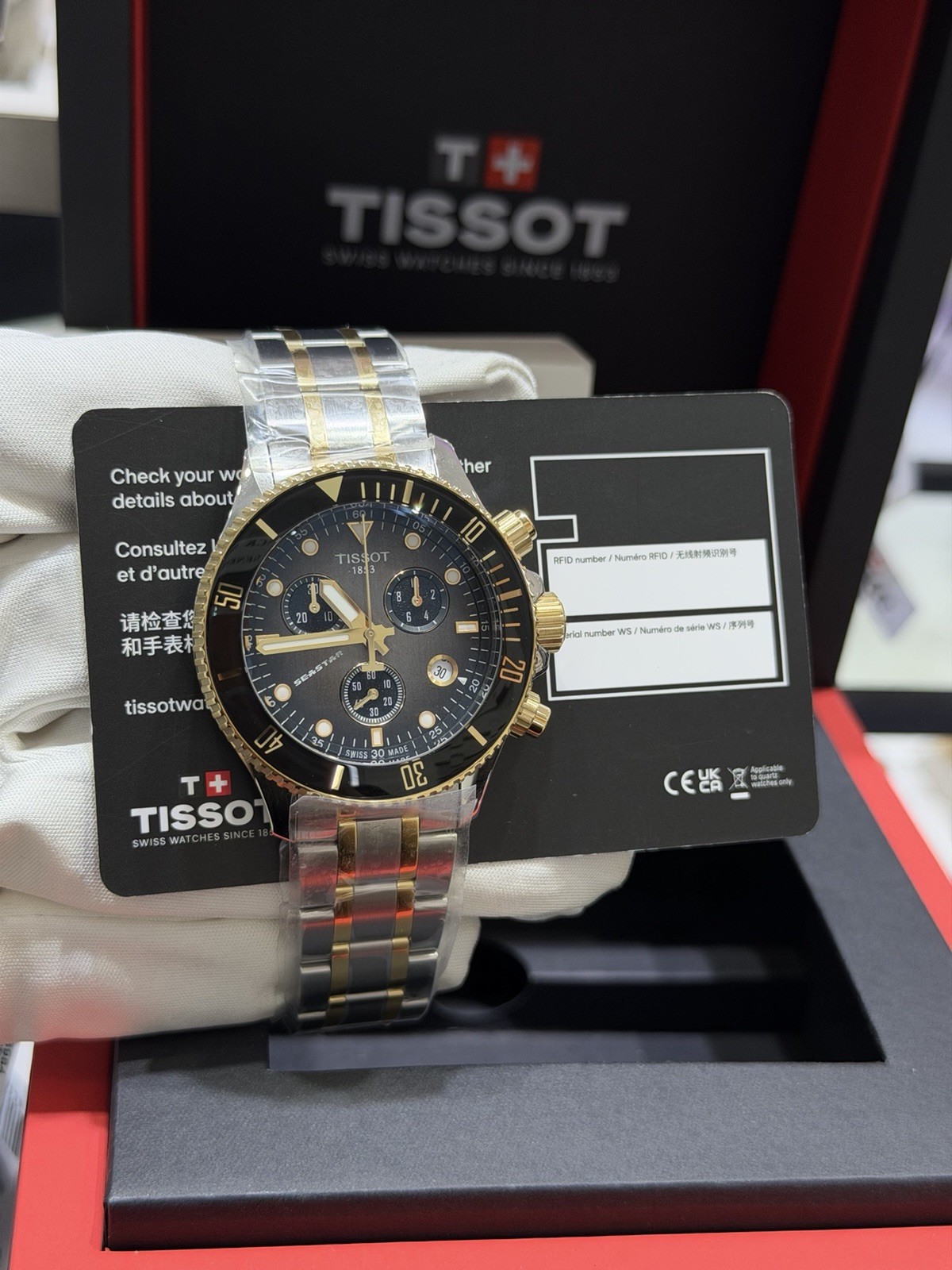 New Tissot Seastar 1000 Quartz 38MM Black Dial Men’s Watch T120.217.22.061.00