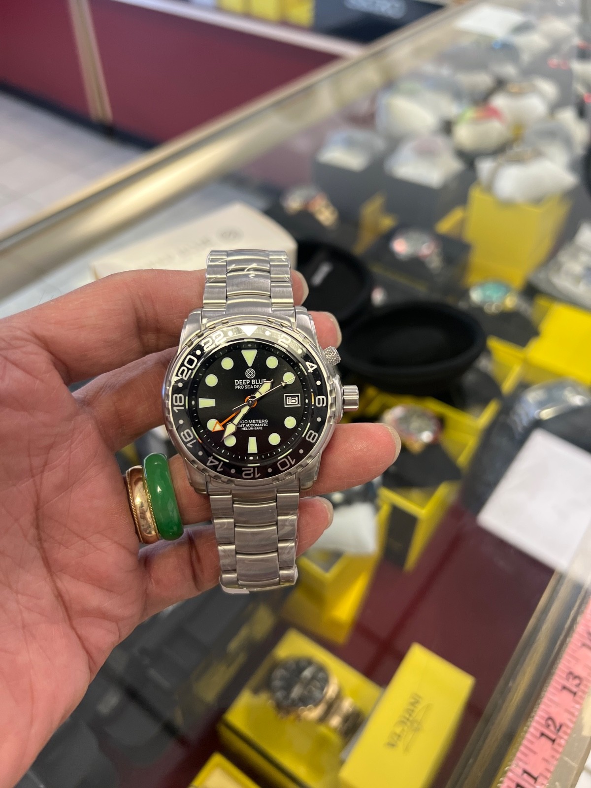 Authentic PRO SEA🎁DIVER 1000M GMT AUTOMATIC BLACK/BLUE BEZEL-BLACK DIAL (BNW)!