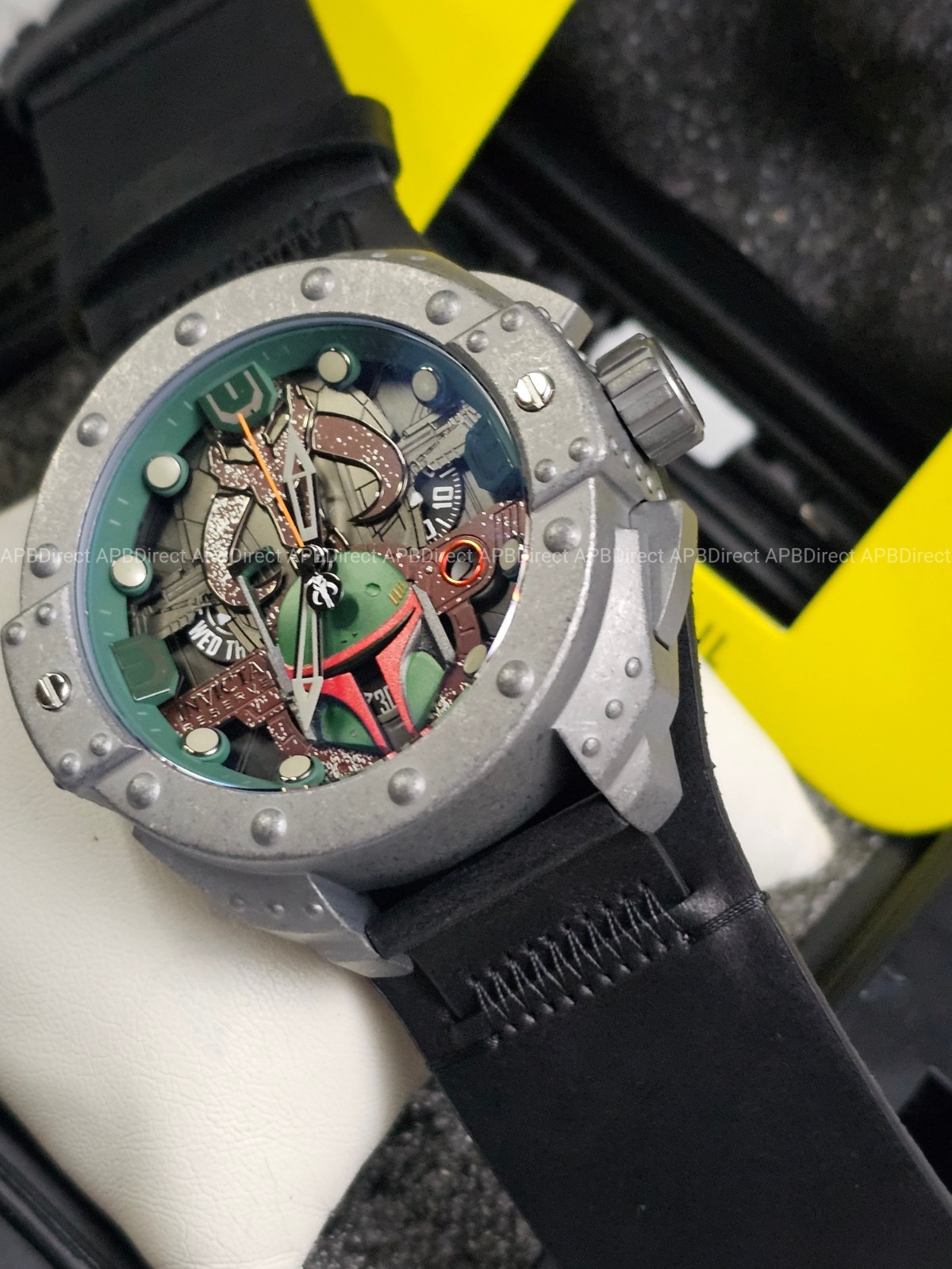 Invicta – Star Wars – Boba Fett – Reserve Wide Blk Leather Strap – mens watch