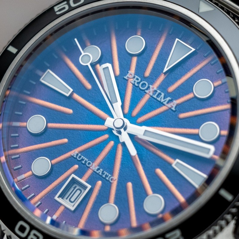 Proxima Men Automatic Watch 39mm Mechanical Wristwatch Sunray Dial Miyota 9015