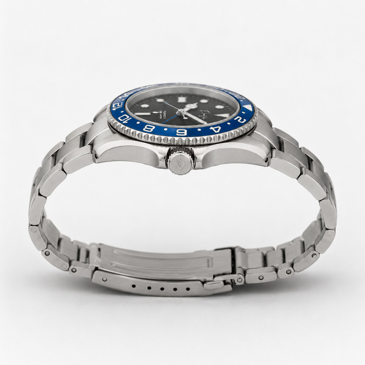 Élan Noir Tempesta Exhibition GMT Stainless Steel Black & Blue Automatic NH34