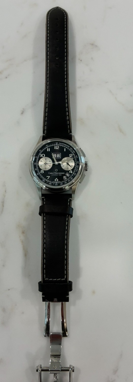 Carl F. Bucherer Heritage Men’s Black Watch – 00.10803.08.32.01 Bicompax 41 mm