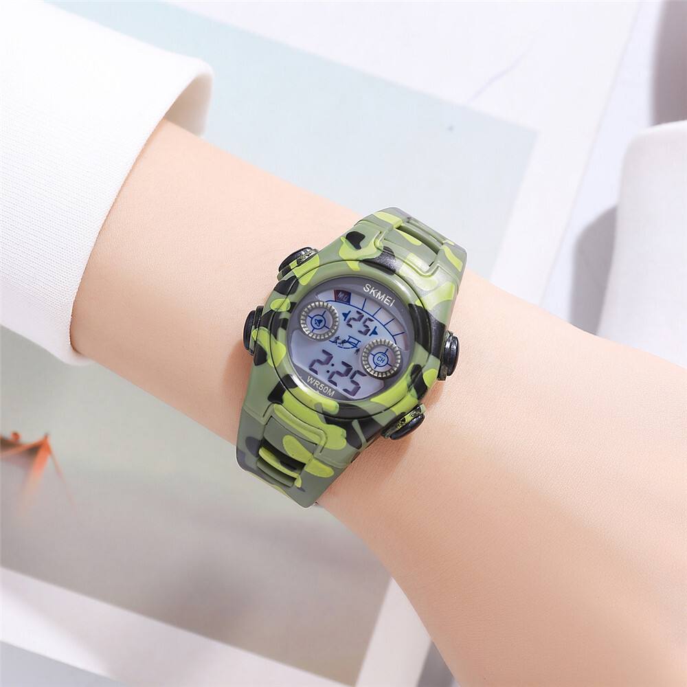 SKMEI Digital Sport Watch for Boys Girls LED Silicone Band Waterproof Wristwatch