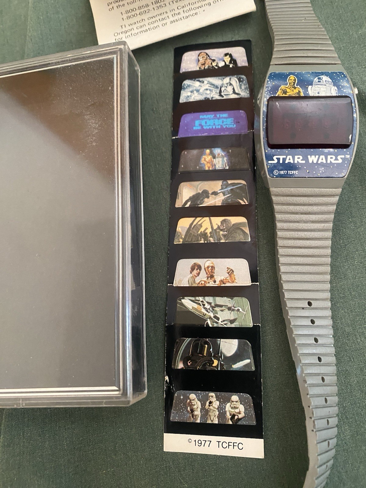 Vintage 1977 Star Wars Texas Instruments Watch C-3PO And R2 D2 Untested