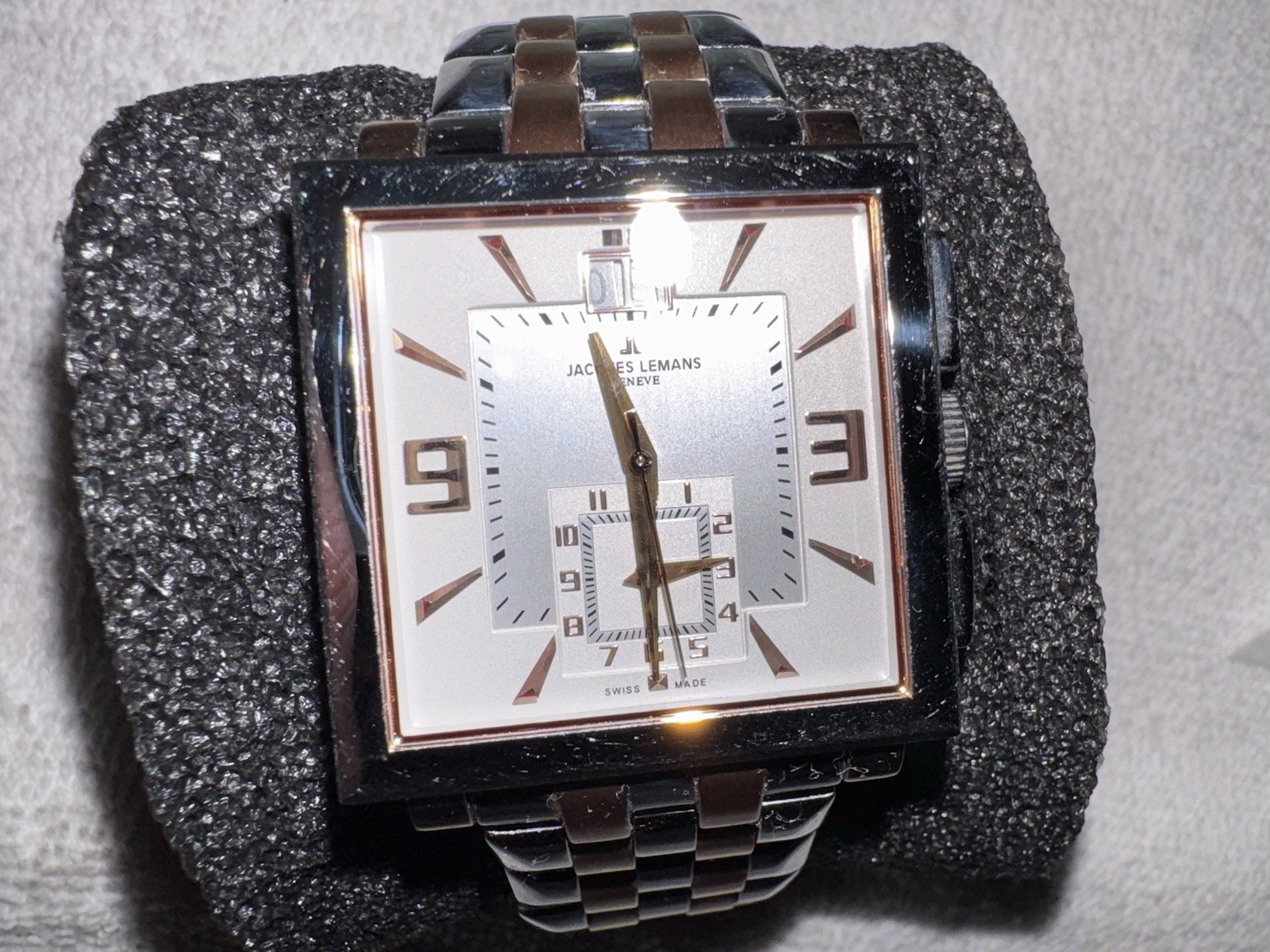 Jacques Lemans Geneve Men’s Quartz Two-Tone Steel Bracelet Date 50m Watch