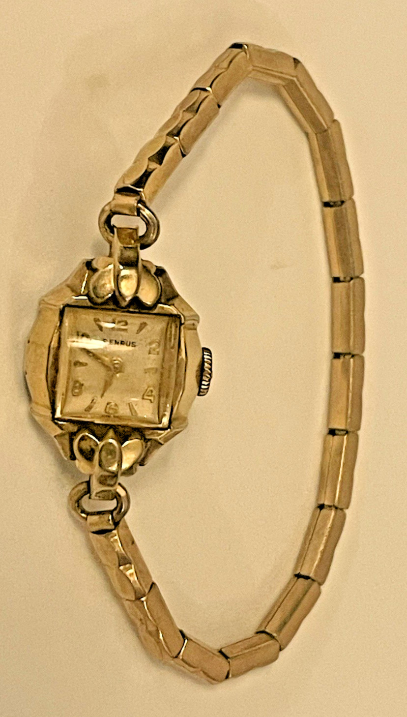 10K RGP Gold Plated Benrus BM1 17 J Ladies Watch Finesse Band RUNS🌺🌺