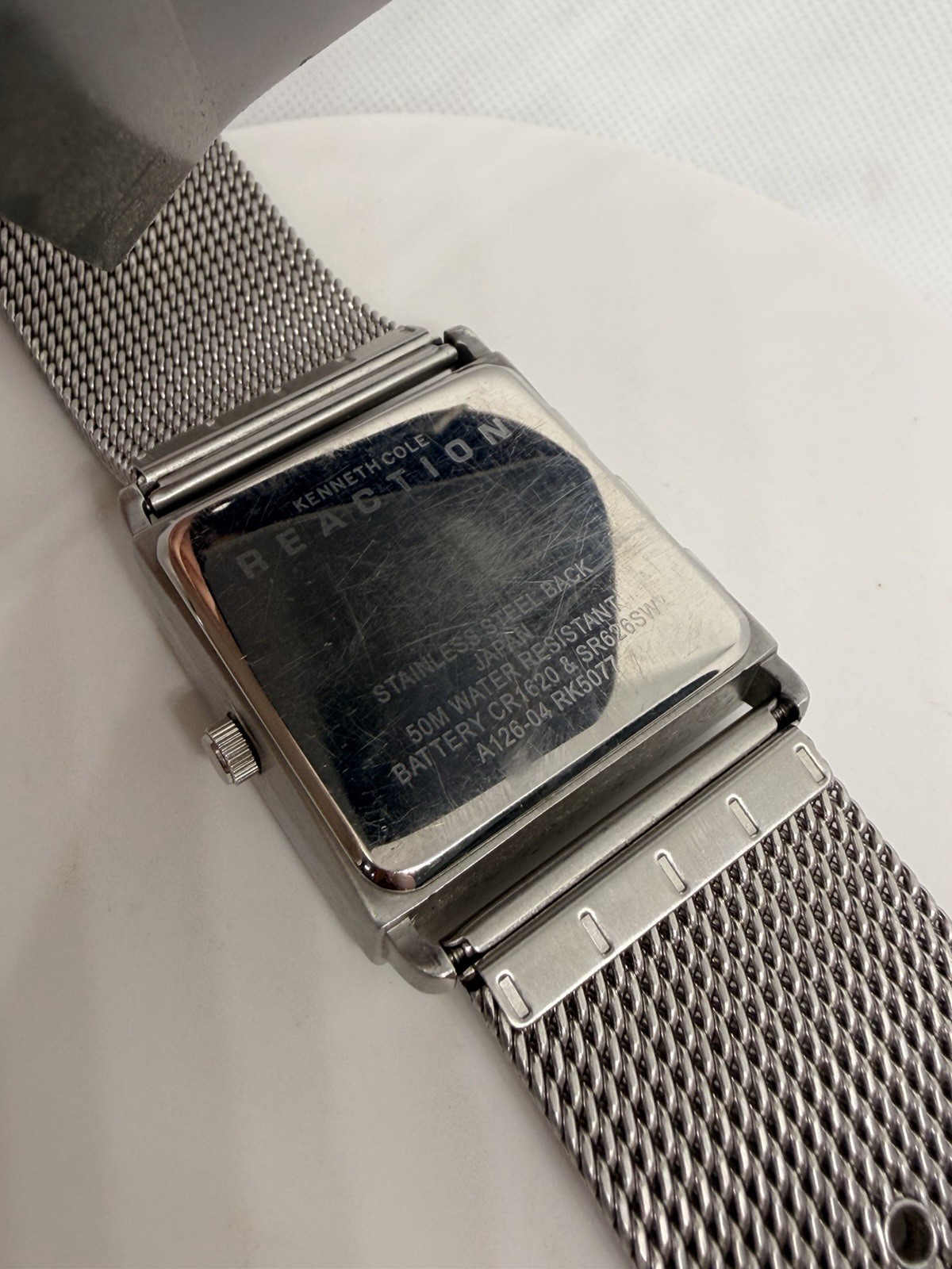 Kenneth Cole Reaction Ana-Digi Quartz 50m Black/Silver Dial Silver Mesh 40mm