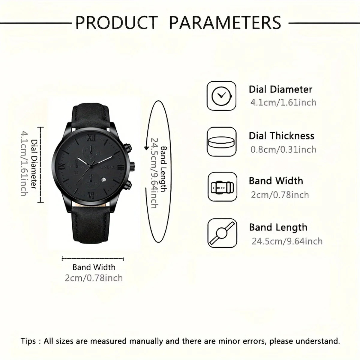 2 Pcs/set Men’s Watch Wristwatch Set, Casual Sport Men’s Watch Set, Quartz