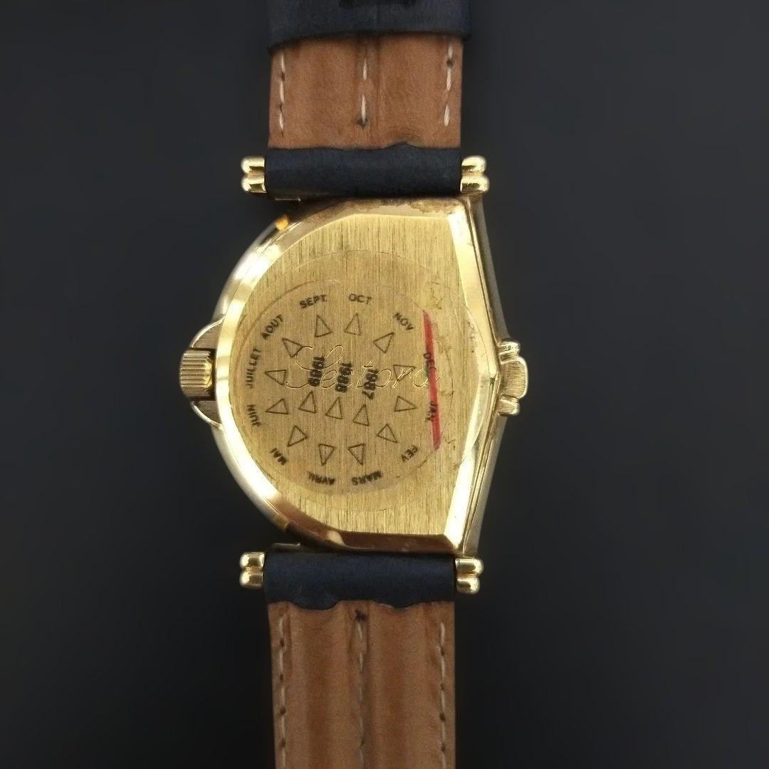 Jean d’Eve Sectra Retrograde Quartz Watch Rare Swiss Vintage Unisex Gold Tone