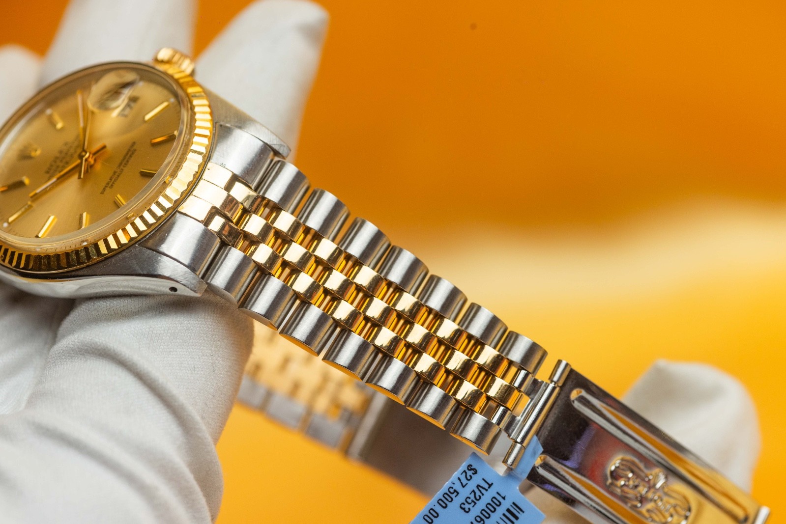 Rolex Datejust 36mm Two Tone Champagne Stick Dial – 16013