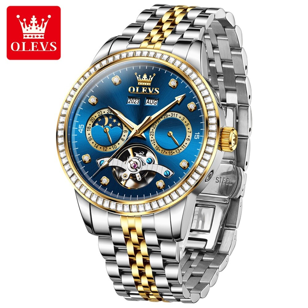 OLEVS Automatic Mechanical Waterproof Luminous Watch Date Men’s Wristwatch