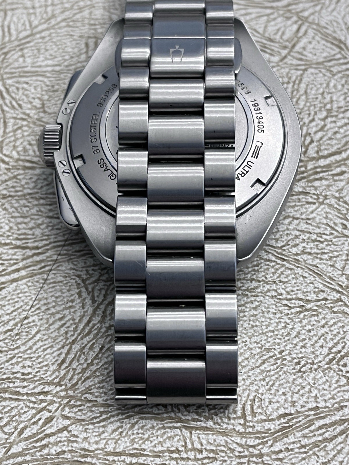 Bulova Lunar Pilot Mens Chronograph 96b258 Silver Tone Stainless Steel Watch