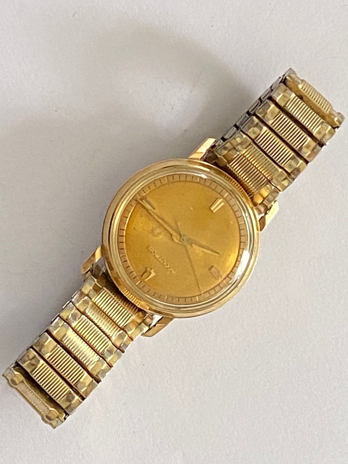 1962 Bulova Accutron 214 14K Solid Gold Watch M2 Tuning Fork Running Clean