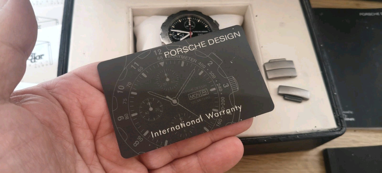PORSCHE DESIGN ETERNA AUTOMATIC CHRONOGRAPH 6500.10 TITANIUM 41mm BOX & PAPERS