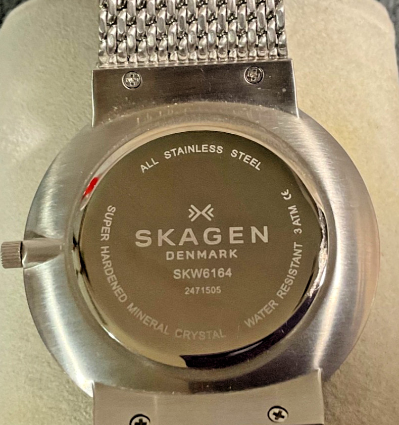 SKAGEN SKW6164 MENS 40mm STAINLESS STEEL WATCH BLUE DIAL NEW BATTERY EXCELLENT